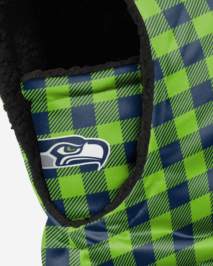 Seattle Seahawks Plaid Hooded Gaiter FOCO - FOCO.com