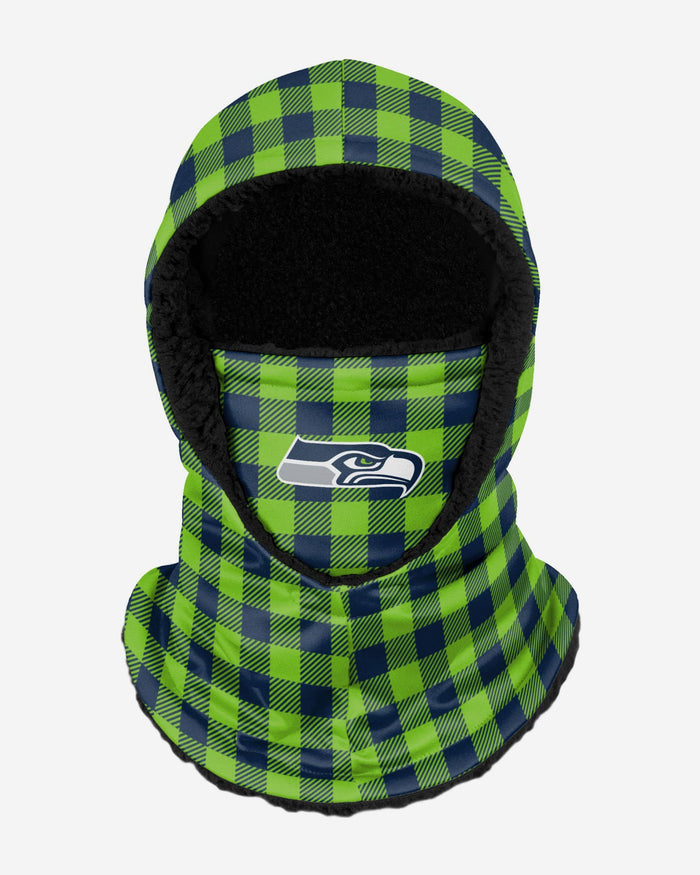 Seattle Seahawks Plaid Hooded Gaiter FOCO - FOCO.com