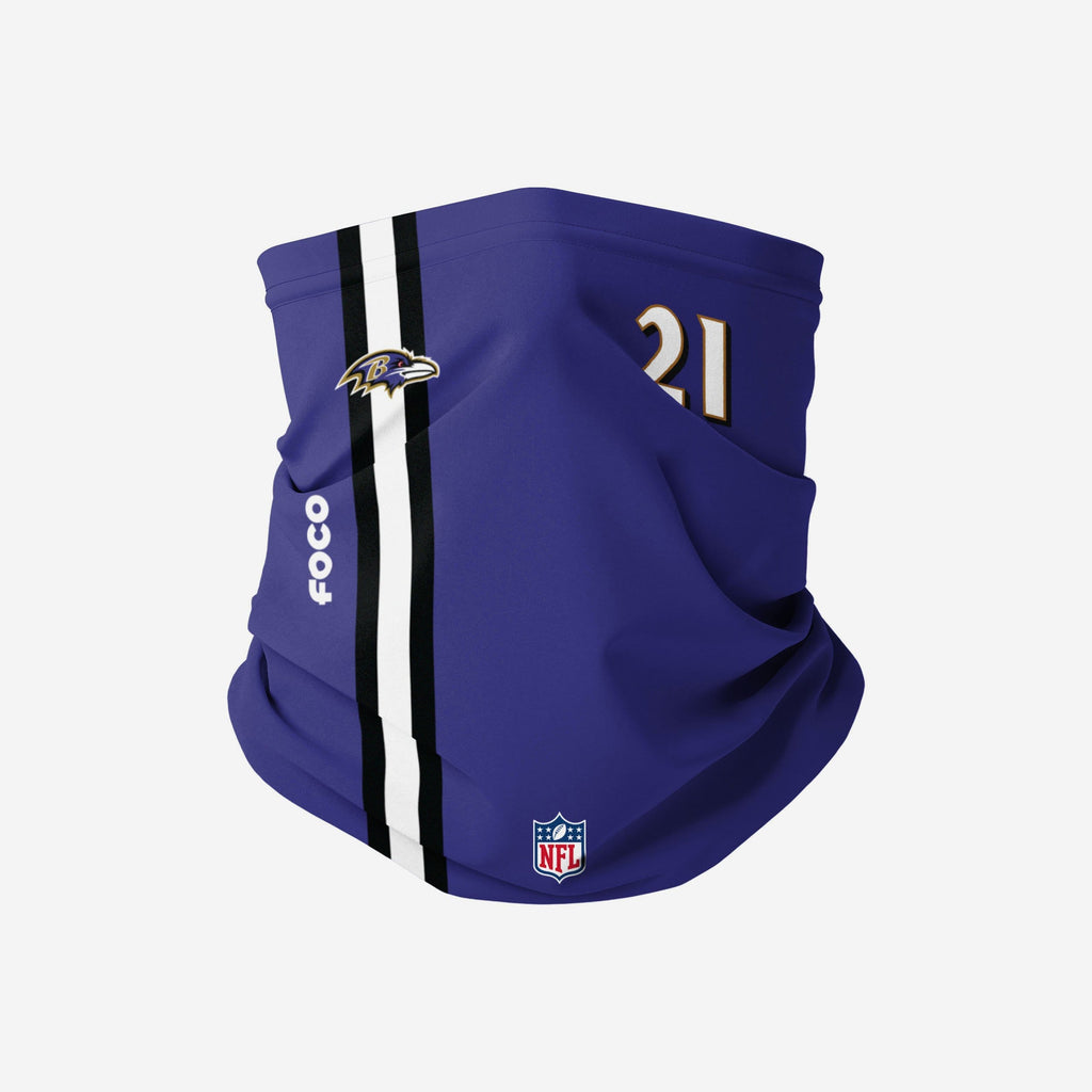 Mark Ingram Jr Baltimore Ravens On-Field Sideline Gaiter Scarf FOCO - FOCO.com