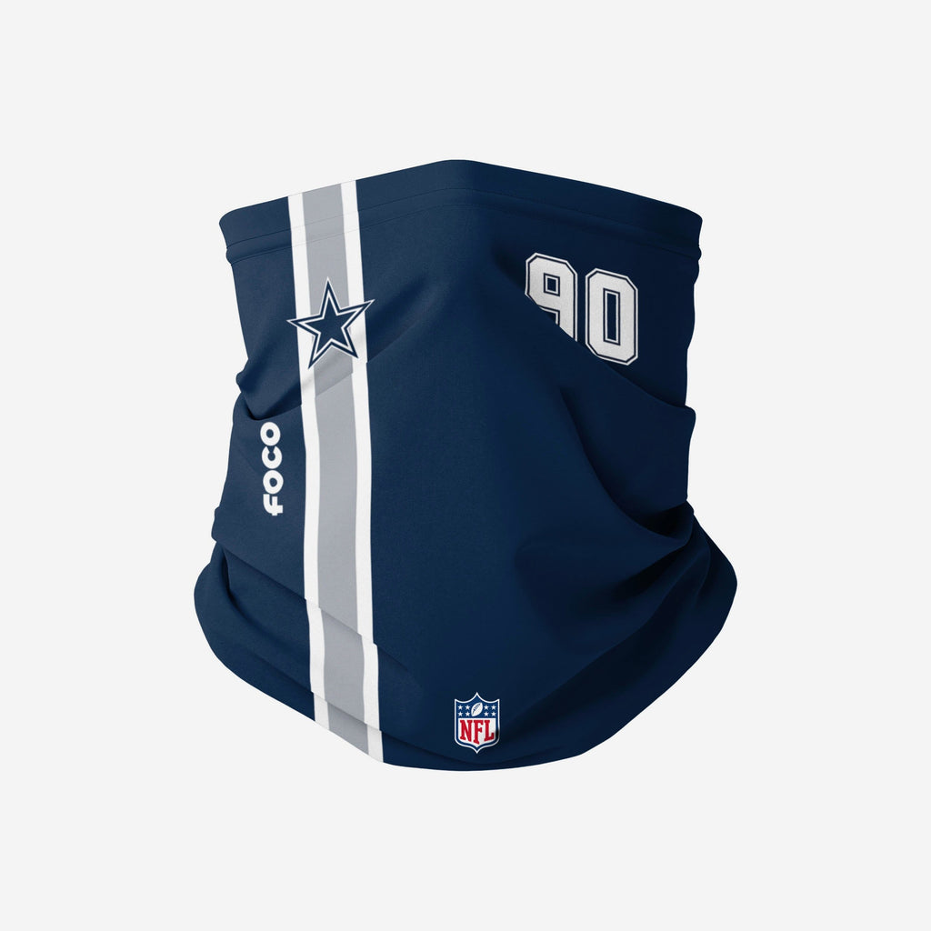 Demarcus Lawrence Dallas Cowboys On-Field Sideline Gaiter Scarf FOCO - FOCO.com