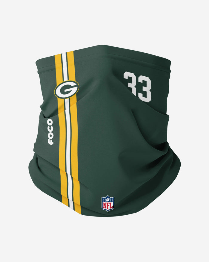 Aaron Jones Green Bay Packers On-Field Sideline Gaiter Scarf FOCO - FOCO.com