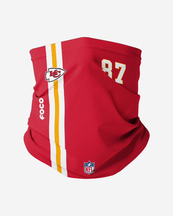 Travis Kelce Kansas City Chiefs On-Field Sideline Gaiter Scarf FOCO - FOCO.com