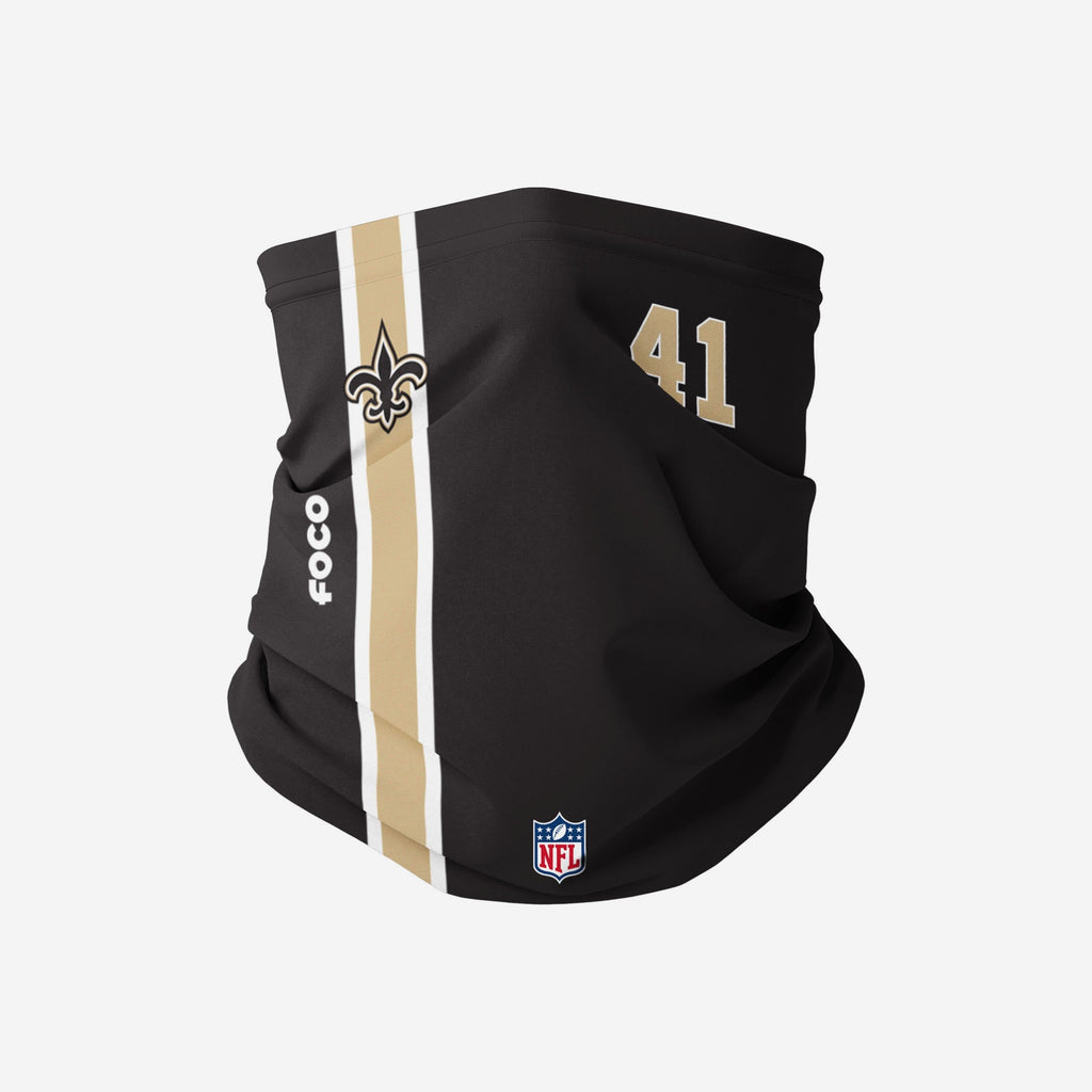 Alvin Kamara New Orleans Saints On-Field Sideline Gaiter Scarf FOCO - FOCO.com