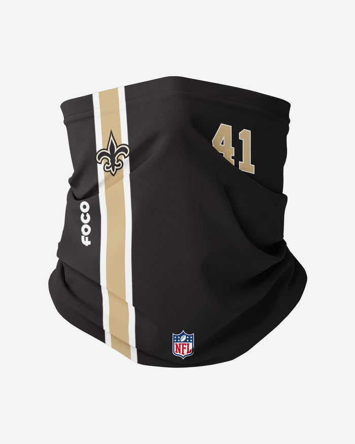 Alvin Kamara New Orleans Saints On-Field Sideline Gaiter Scarf FOCO - FOCO.com