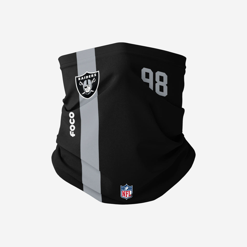 Maxx Crosby Las Vegas Raiders On-Field Sideline Gaiter Scarf FOCO - FOCO.com