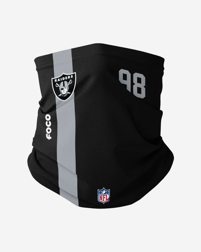 Maxx Crosby Las Vegas Raiders On-Field Sideline Gaiter Scarf FOCO - FOCO.com