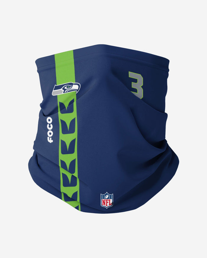 Russell Wilson Seattle Seahawks On-Field Sideline Gaiter Scarf FOCO - FOCO.com