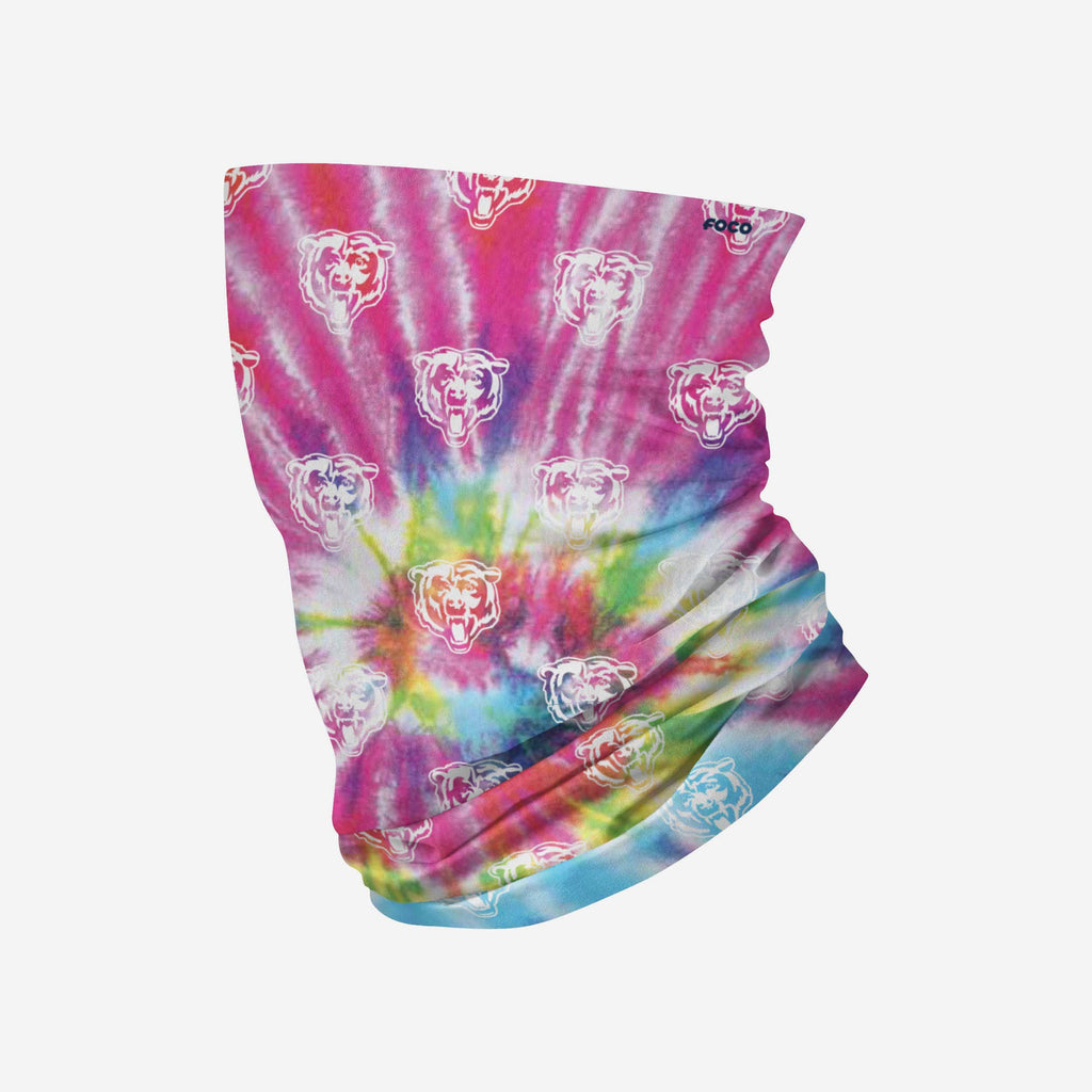 Chicago Bears Pastel Tie-Dye Gaiter Scarf FOCO - FOCO.com