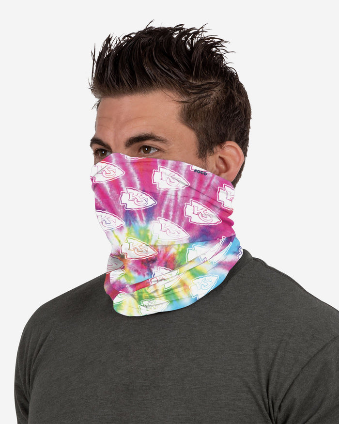 Kansas City Chiefs Pastel Tie-Dye Gaiter Scarf FOCO - FOCO.com