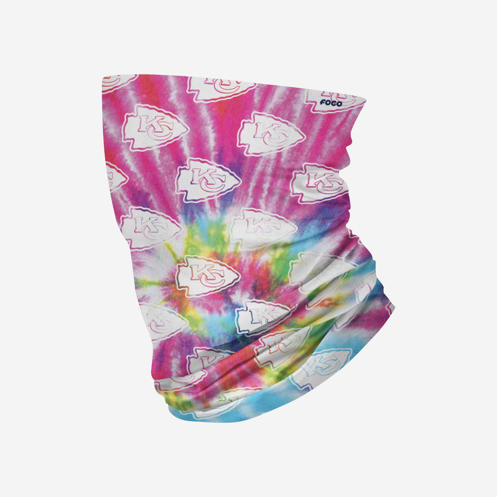 Kansas City Chiefs Pastel Tie-Dye Gaiter Scarf FOCO - FOCO.com