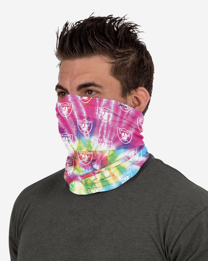 Las Vegas Raiders Pastel Tie-Dye Gaiter Scarf FOCO - FOCO.com