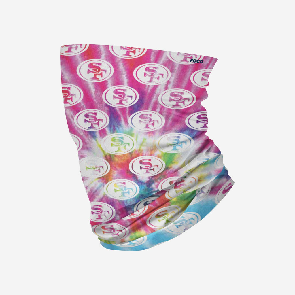 San Francisco 49ers Pastel Tie-Dye Gaiter Scarf FOCO - FOCO.com