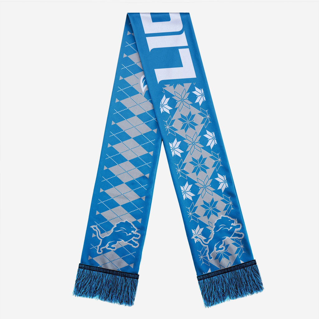 Detroit Lions Reversible Ugly Scarf FOCO - FOCO.com