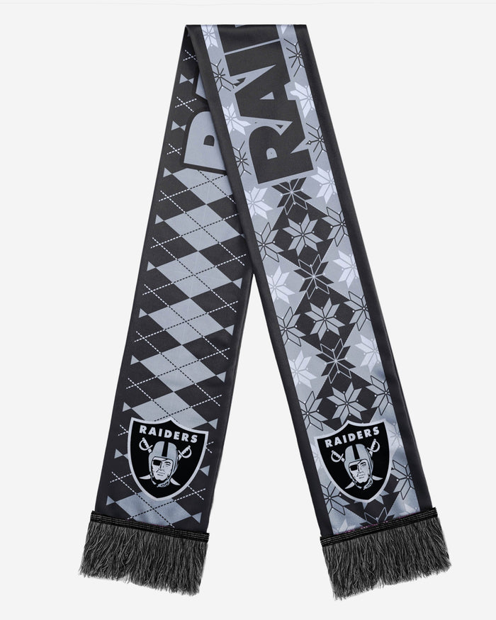 Las Vegas Raiders Reversible Ugly Scarf FOCO - FOCO.com