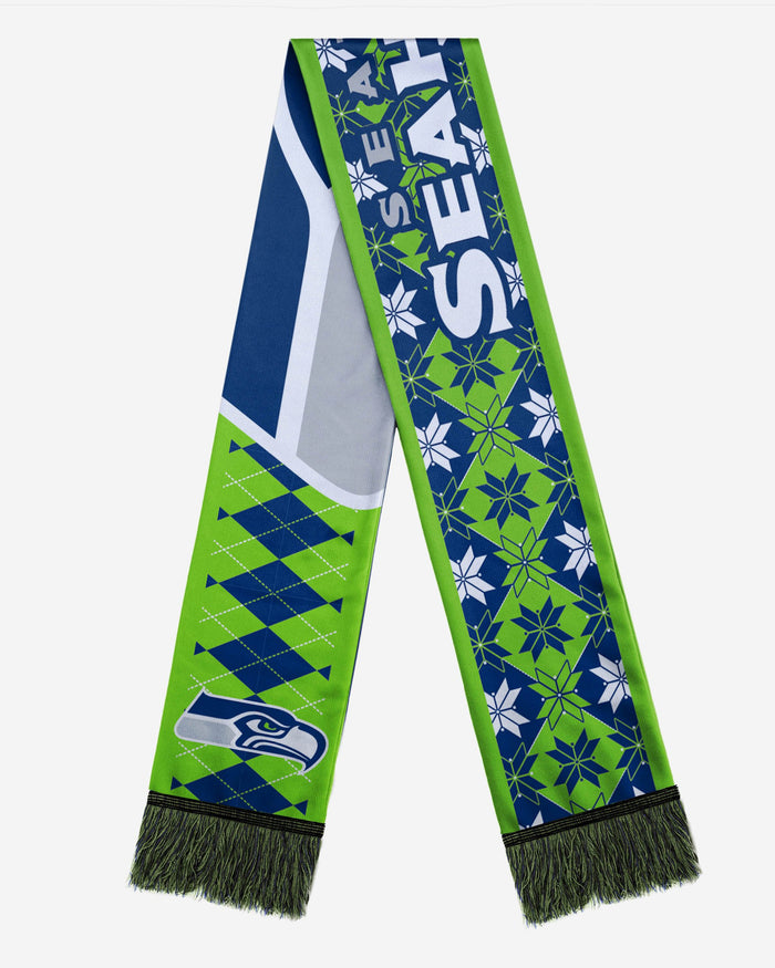 Seattle Seahawks Reversible Ugly Scarf FOCO - FOCO.com