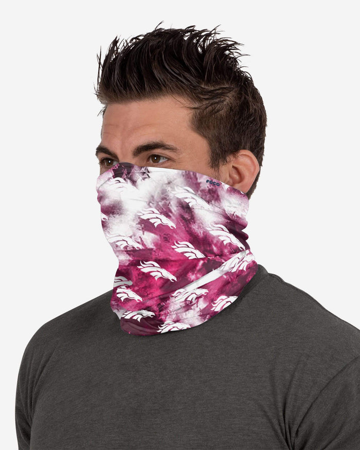 Denver Broncos Pink Tie-Dye Gaiter Scarf FOCO - FOCO.com