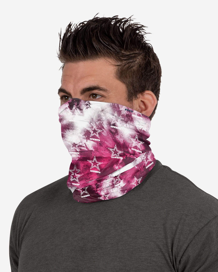 Dallas Cowboys Pink Tie-Dye Gaiter Scarf FOCO - FOCO.com