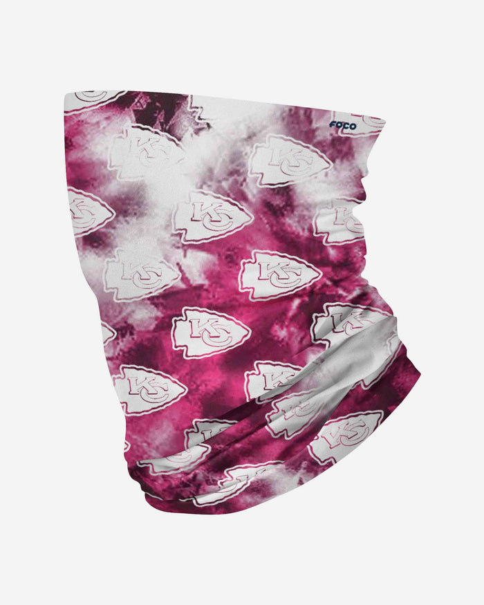 Kansas City Chiefs Pink Tie-Dye Gaiter Scarf FOCO - FOCO.com