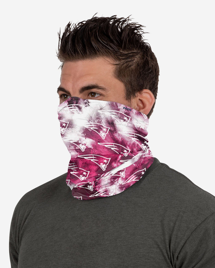 New England Patriots Pink Tie-Dye Gaiter Scarf FOCO - FOCO.com