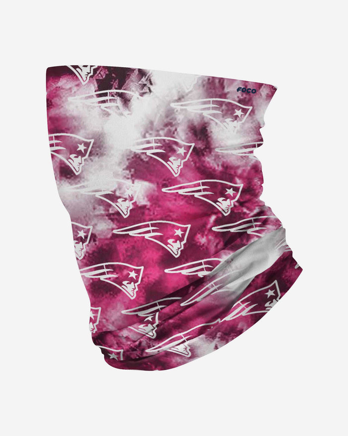 New England Patriots Pink Tie-Dye Gaiter Scarf FOCO - FOCO.com