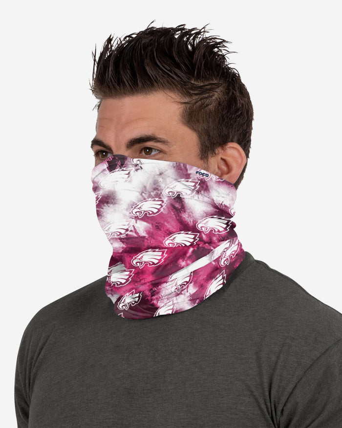 Philadelphia Eagles Pink Tie-Dye Gaiter Scarf FOCO - FOCO.com