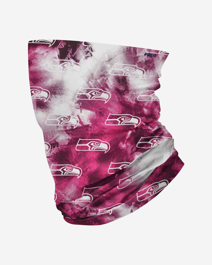 Seattle Seahawks Pink Tie-Dye Gaiter Scarf FOCO - FOCO.com