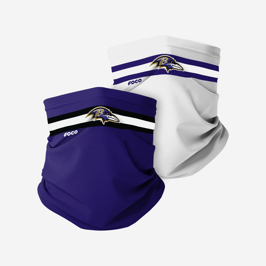 Baltimore Ravens Stitched 2 Pack Gaiter Scarf FOCO - FOCO.com