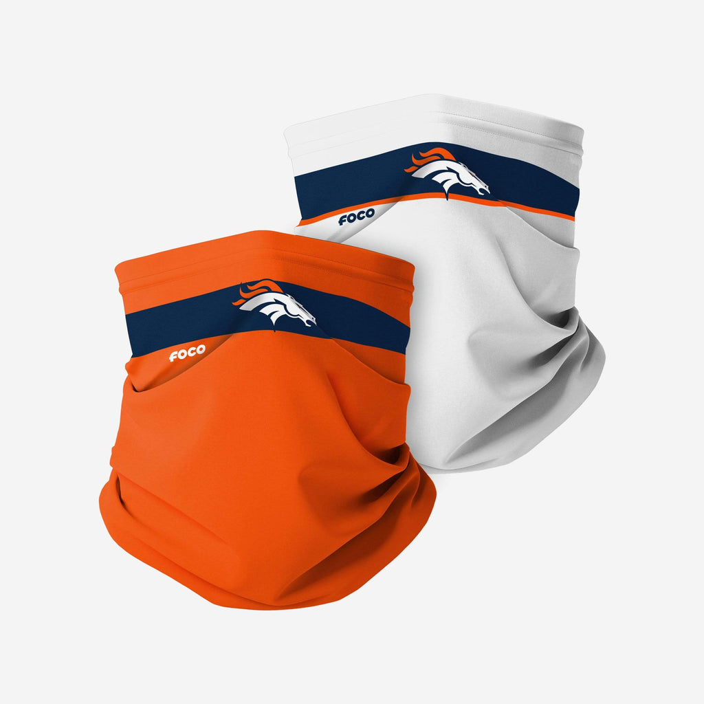 Denver Broncos Stitched 2 Pack Gaiter Scarf FOCO - FOCO.com