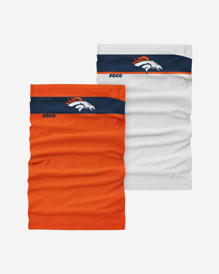 Denver Broncos Stitched 2 Pack Gaiter Scarf FOCO - FOCO.com