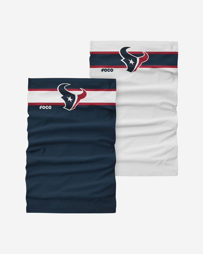 Houston Texans Stitched 2 Pack Gaiter Scarf FOCO - FOCO.com