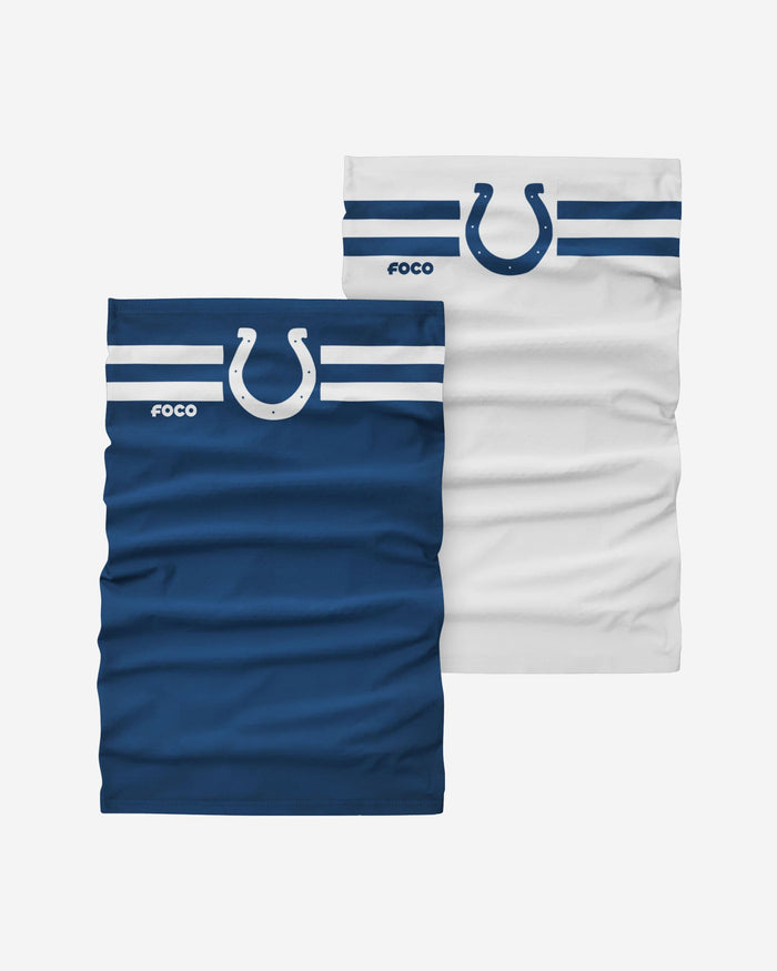 Indianapolis Colts Stitched 2 Pack Gaiter Scarf FOCO - FOCO.com