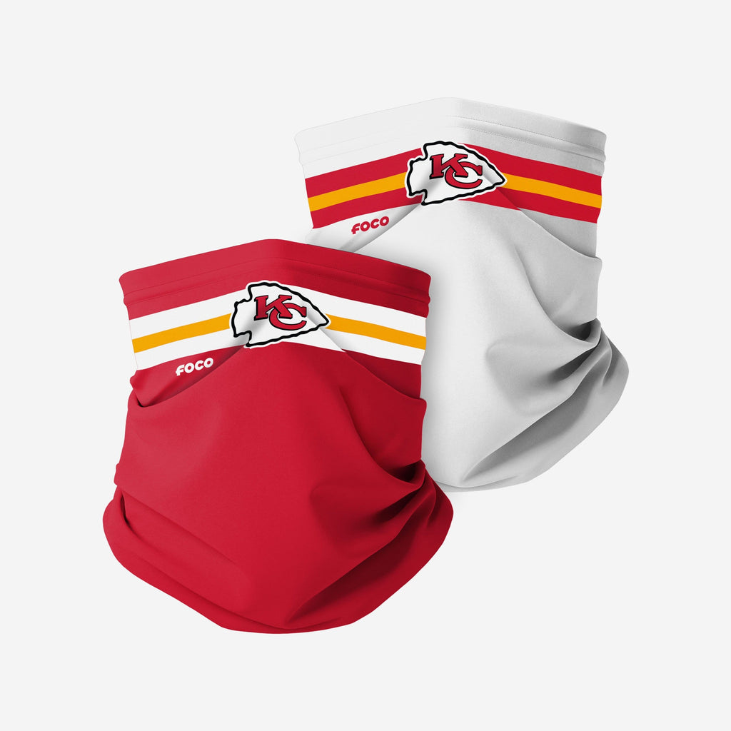 Kansas City Chiefs Stitched 2 Pack Gaiter Scarf FOCO - FOCO.com