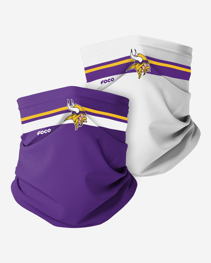 Minnesota Vikings Stitched 2 Pack Gaiter Scarf FOCO - FOCO.com