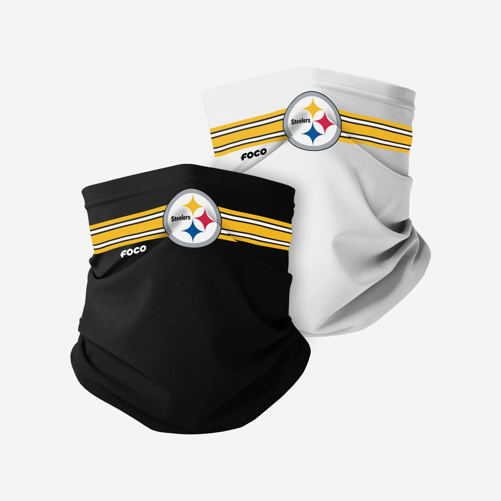 Pittsburgh Steelers Stitched 2 Pack Gaiter Scarf FOCO - FOCO.com