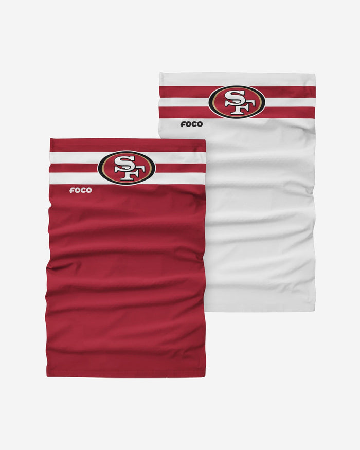 San Francisco 49ers Stitched 2 Pack Gaiter Scarf FOCO - FOCO.com