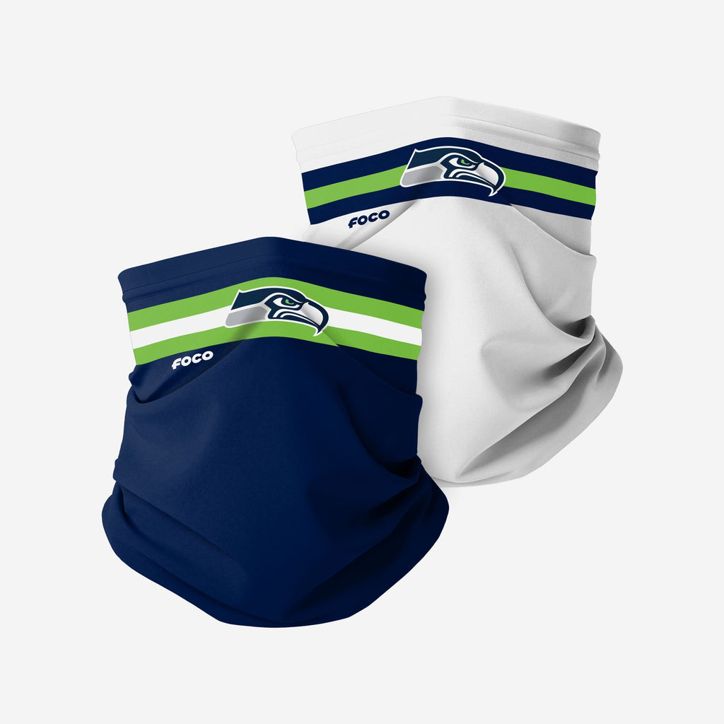 Seattle Seahawks Stitched 2 Pack Gaiter Scarf FOCO - FOCO.com