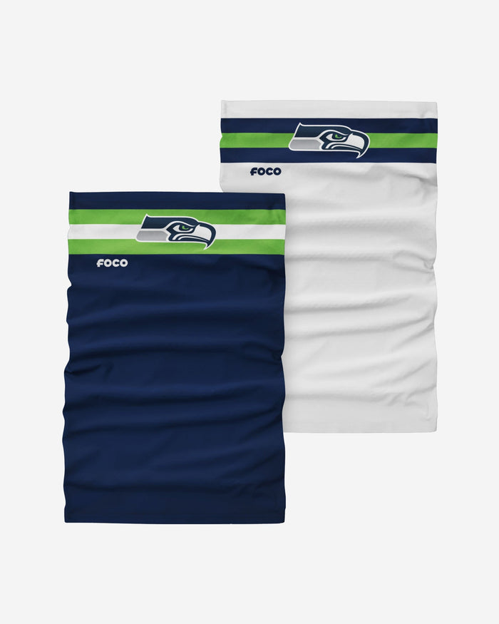 Seattle Seahawks Stitched 2 Pack Gaiter Scarf FOCO - FOCO.com