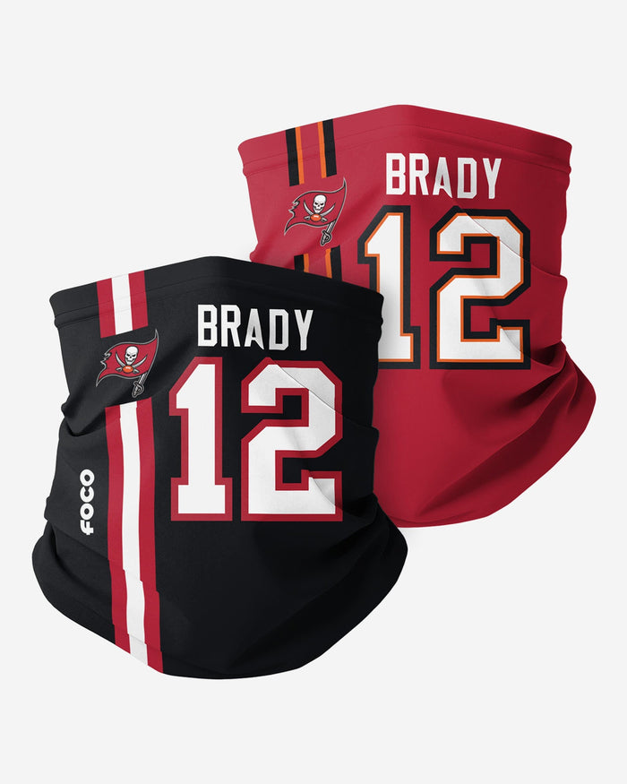 Tom Brady Tampa Bay Buccaneers Stitched 2 Pack Gaiter Scarf FOCO - FOCO.com