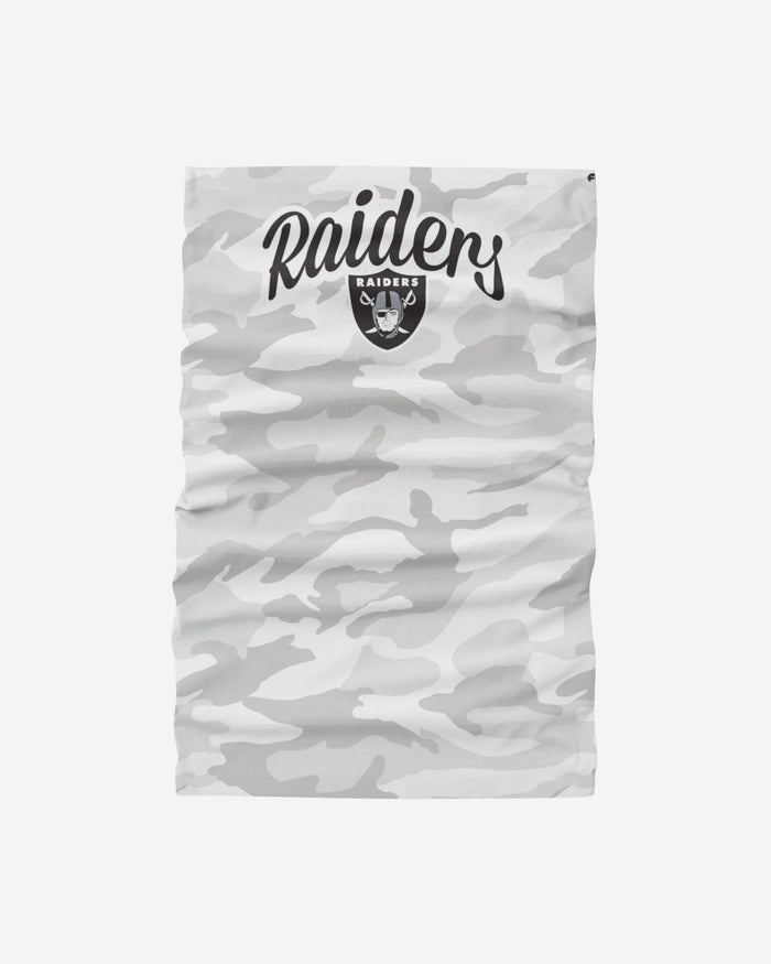 Las Vegas Raiders Script Camo Gaiter Scarf FOCO - FOCO.com