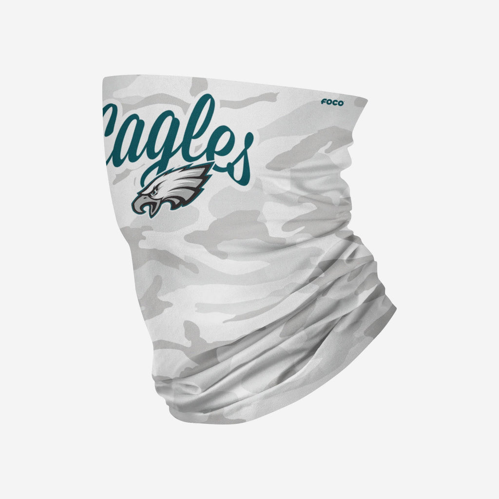 Philadelphia Eagles Script Camo Gaiter Scarf FOCO - FOCO.com