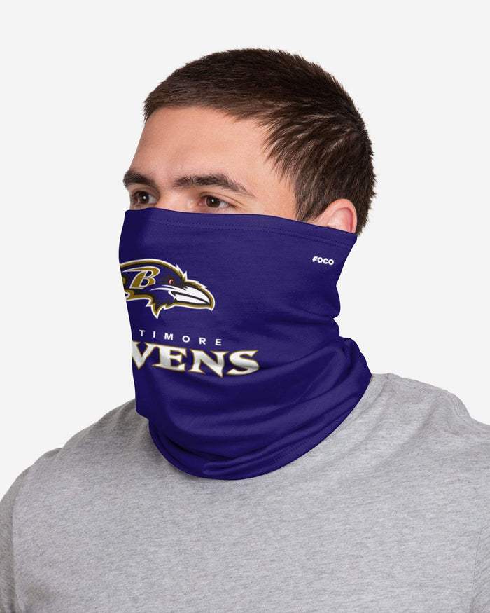 Baltimore Ravens Team Logo Stitched Gaiter Scarf FOCO - FOCO.com