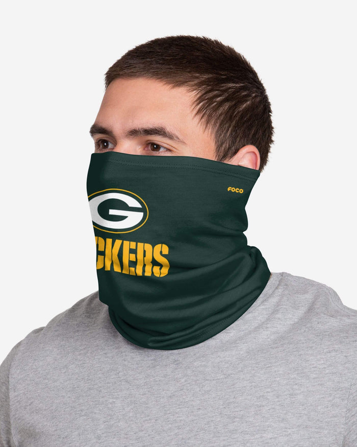 Green Bay Packers Team Logo Stitched Gaiter Scarf FOCO - FOCO.com