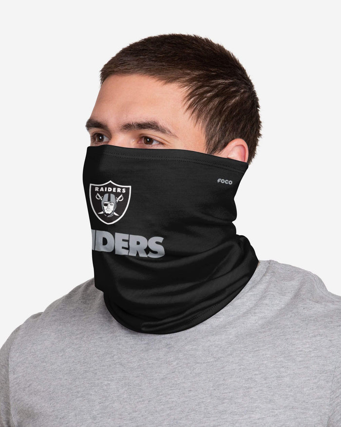 Las Vegas Raiders Team Logo Stitched Gaiter Scarf FOCO - FOCO.com