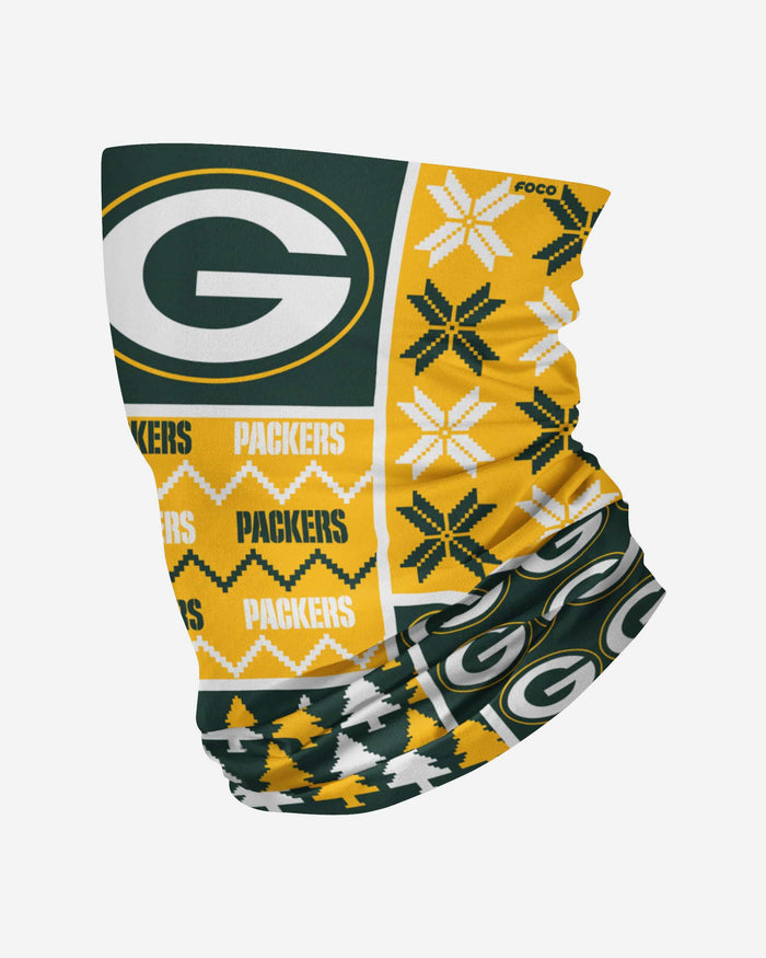 Green Bay Packers Busy Block Gaiter Scarf FOCO - FOCO.com