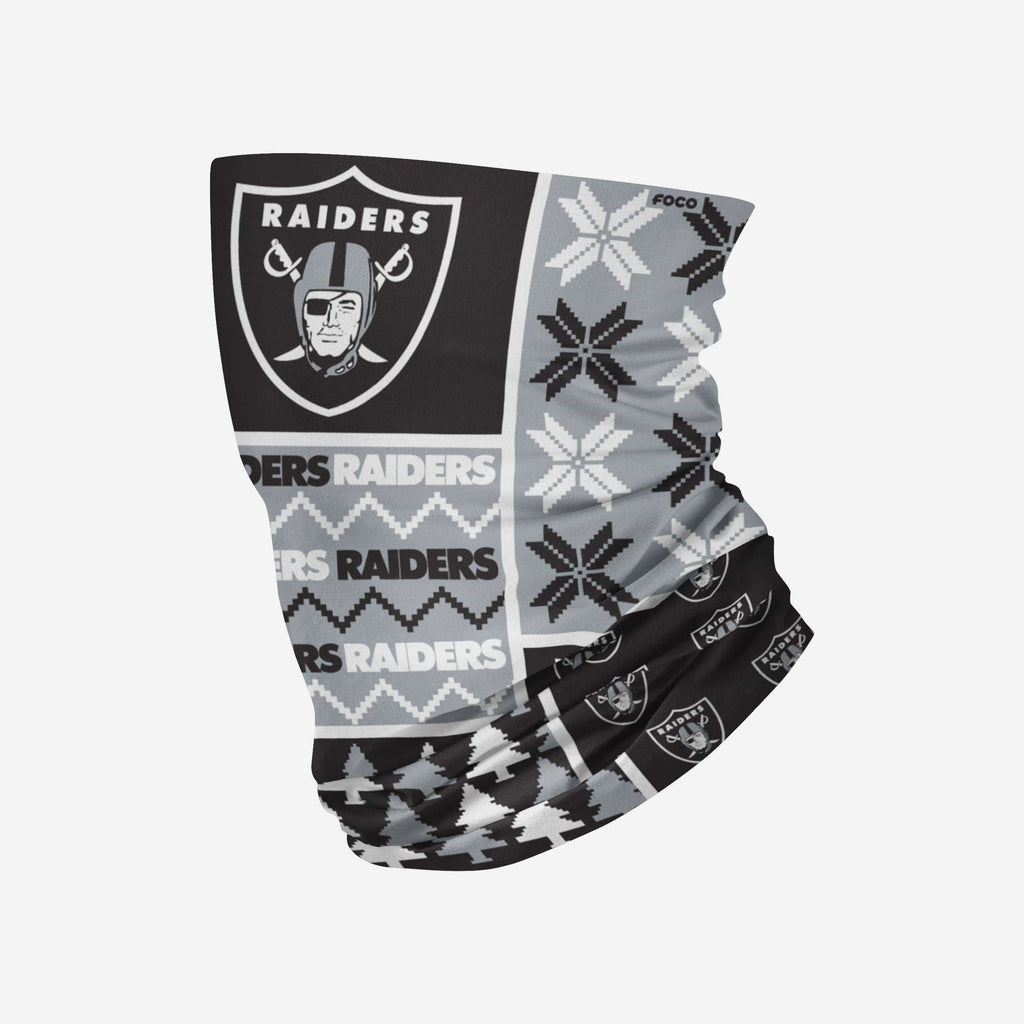 Las Vegas Raiders Busy Block Gaiter Scarf FOCO - FOCO.com