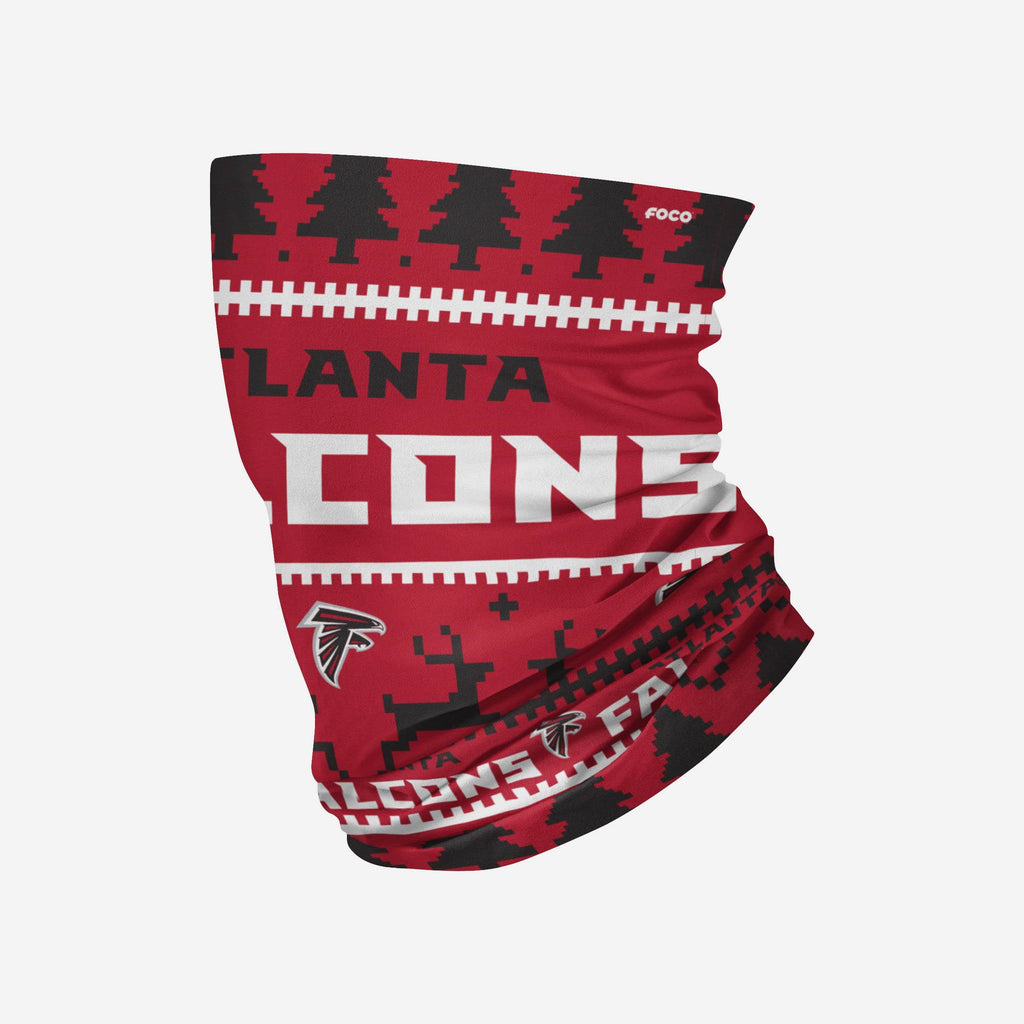 Atlanta Falcons Wordmark Holiday Gaiter Scarf FOCO - FOCO.com