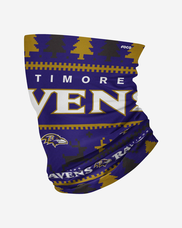 Baltimore Ravens Wordmark Holiday Gaiter Scarf FOCO - FOCO.com