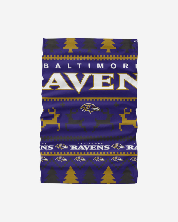 Baltimore Ravens Wordmark Holiday Gaiter Scarf FOCO - FOCO.com