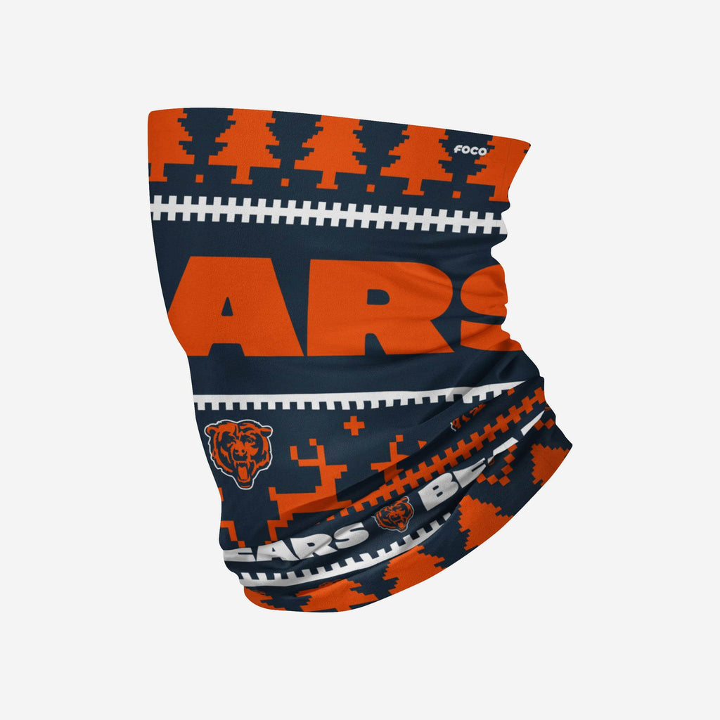 Chicago Bears Wordmark Holiday Gaiter Scarf FOCO - FOCO.com