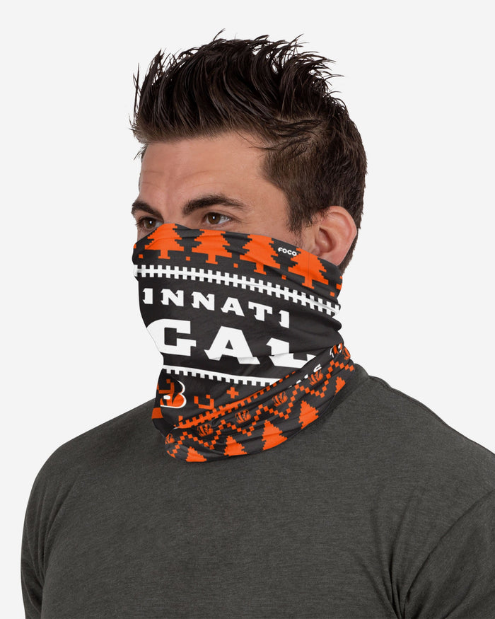 Cincinnati Bengals Wordmark Holiday Gaiter Scarf FOCO - FOCO.com